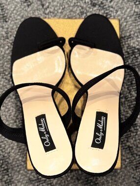 Only Maker Black Block Heel Sandals